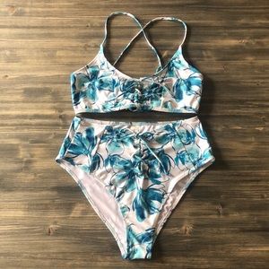 Cupshe High Waisted Swinsuit with Tie Details